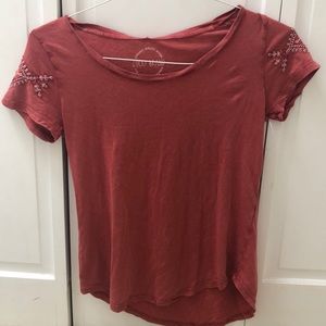 Burnt Red Lucky Brand T-shirt